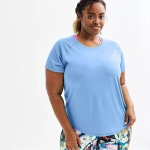 NWT Tek Gear DryTek Blue Short Sleeve T Shirt. Size XL